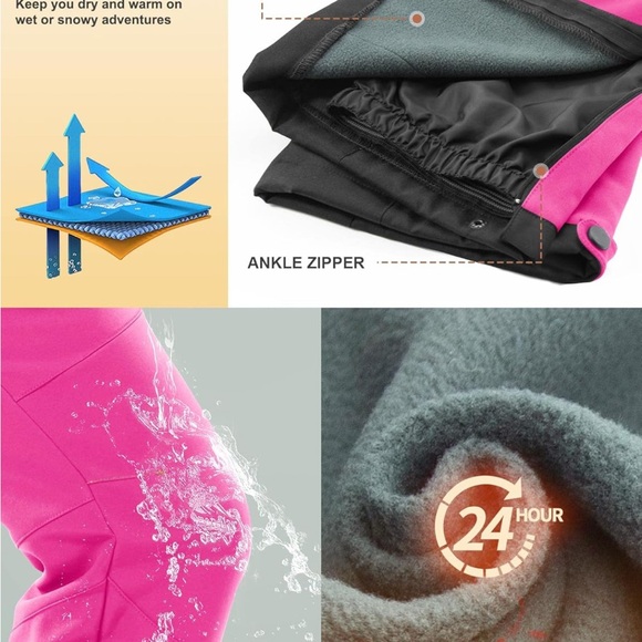 Women's Pink Ski & Snow Jacket - Picture 3 of 10